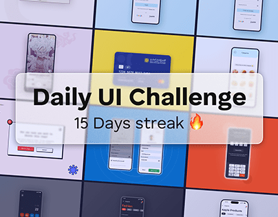 Daily UI Challenge (hype4 academy) - Part 1