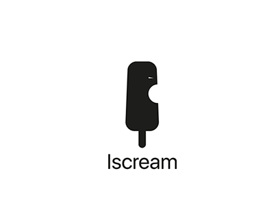 Iscream company logo concept