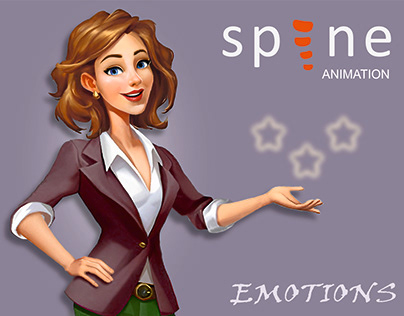 Spine 2d, Еmotions. Character animation.