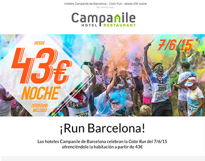 Email "Color Run" Campanile Hotels