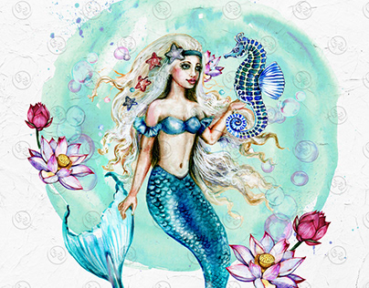 Mermaid & Seahorse. Волшебный фирменный стиль