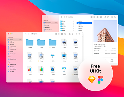 Free Mac OS 11 UI Kit (Big Sur)