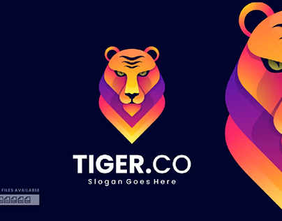 Tiger Gradient Colorful Logo