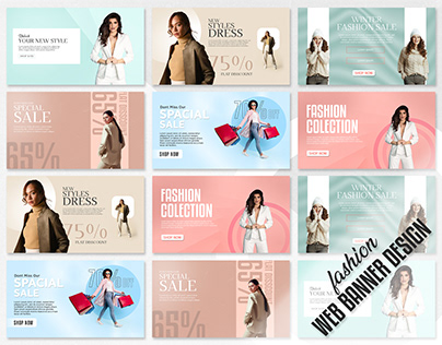 creative fashion web banner design