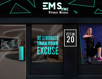 Emsync fitness studio - interior and posters
