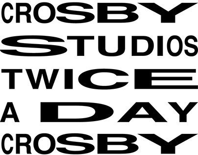 TYPOGRAPHY SEARCHING for CROSBY STUDIOS