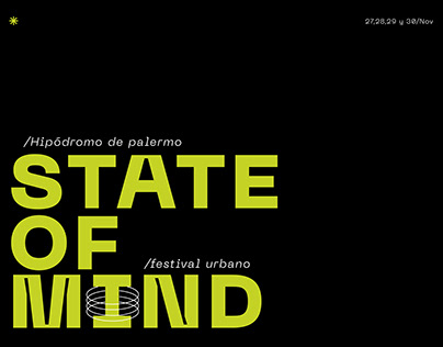 Typographic identity design | State of Mind festival