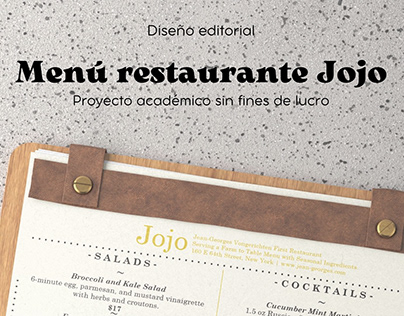 Menú restaurante Jojo