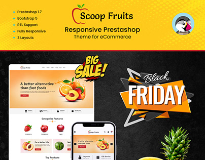 Scoop Fruits - Responsive Prestashop Theme eCommerce