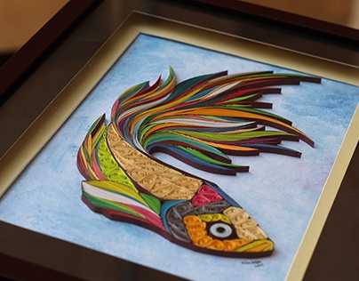 Quilled Fish Wall Art