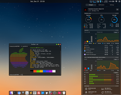 Linux Desktop Environment GUI Design
