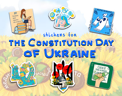 Stikers for the Constitution Day of Ukraine
