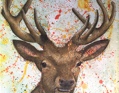 Stag Painting (Commissioned)