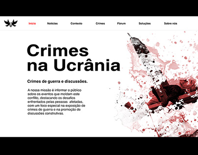 War Crimes in Ukraine Website Design
