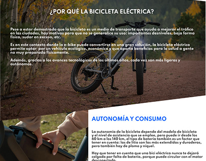 Diseño página web bicicletas eléctricas