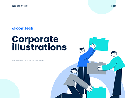 Corporate illustrations for Droomtech