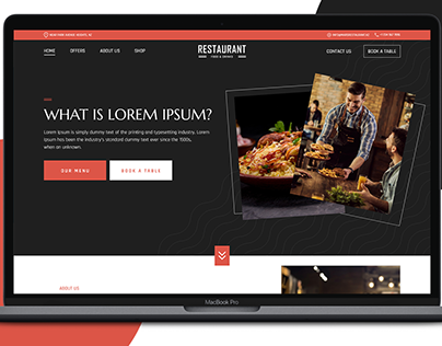 UI/UX Design for Restaurant Website