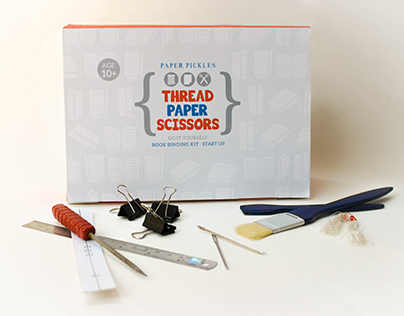 Thread Paper Scissors // Packaging Book Binding Kit