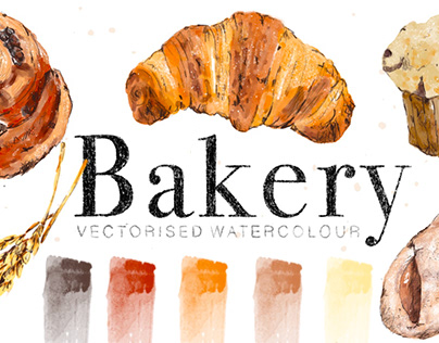 Bakery Vectorised Watercolour