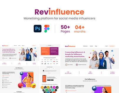 Influencer Marketing Website and Dashboard Design