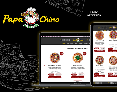 Web Design for Papa Chino Pizzeria