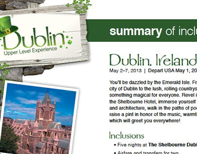 Travel Incentive: Dublin