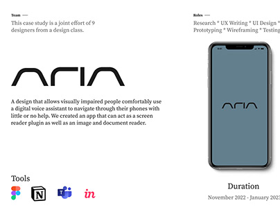 ARIA. A mobile app for the visually impaired