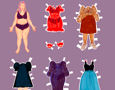Paper doll, fashion clothing design, kid’s toy