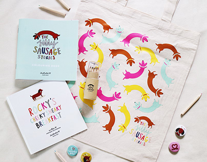 The Silly Sausage Stories / Branding + Storybook Design