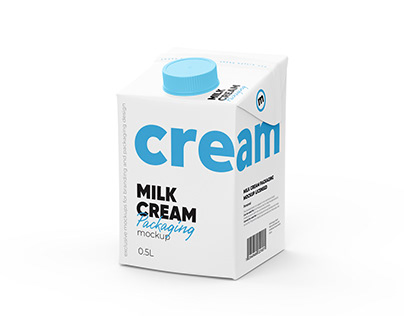 500 ml Milk packaging. Tetra Brik edge