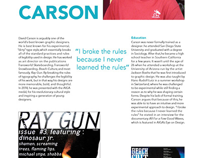 David Carson Magazine Spread