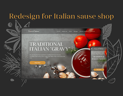 Redesign Website for Italian "GRAVY"