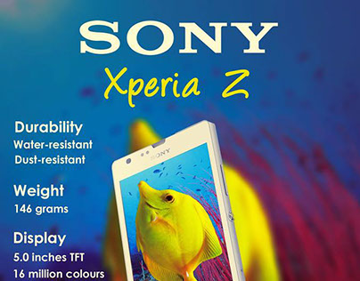 Sony Xperia Z Advertising using Photoshop