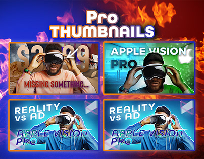 Youtube thumbnails design Apple vision pro for MKBHD .