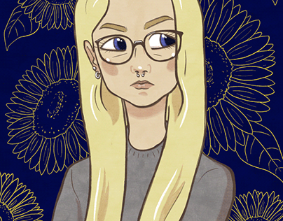 sunflowery self portrait