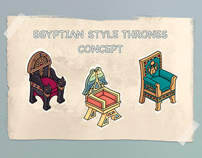 Egyptian style thrones concept
