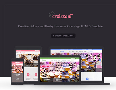 Croissant - Creative Bakery Onepage HTML5 Template