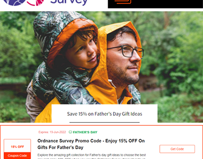 Ordnance Survey Promo Code - Gifts for Father's day