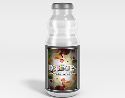 juice bottel sticker design - product design