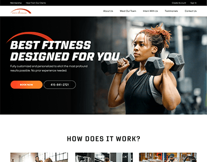 Website redesign case study for gym.