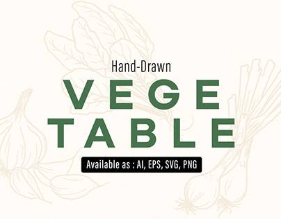 Veggies Hand Drawn Minimal Vector Illustration