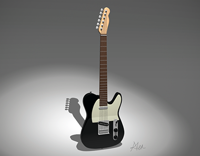 3D Fender Guitar Model