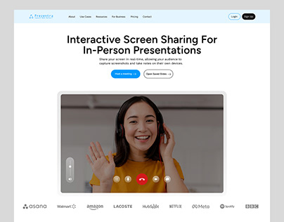 Screen Sharing Concept|User Interface | Landing Page