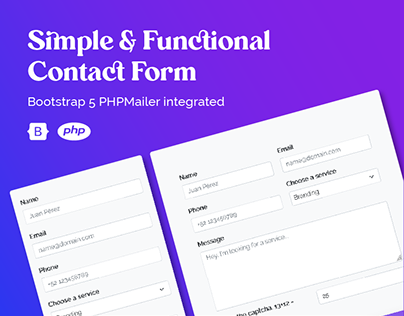 Bootstrap 5 + PHP Contact Form Template