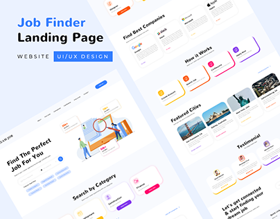 Job Finder Landing Page Design