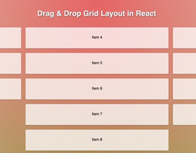 Drag & Drop React Grid