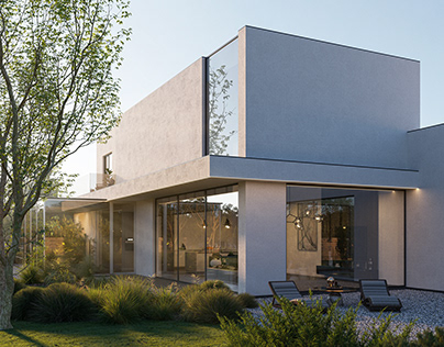 3D visualization of a modern house