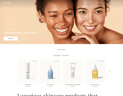 Shopify Beauty brand ecommerce store/website design