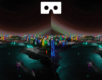 Scifi Future City - SBS Stereoscopic - Passive VR