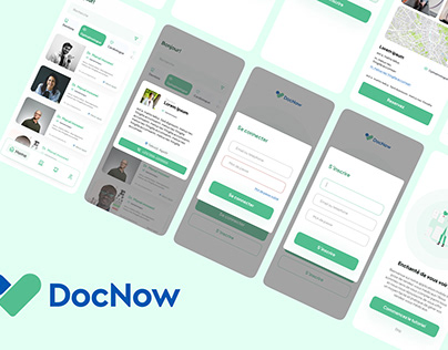 Doc Now Mobile app design
